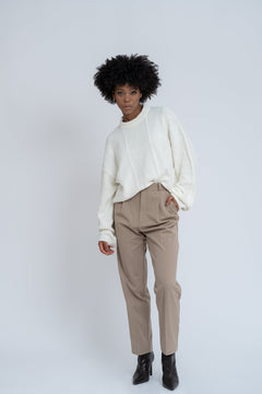 Cozy Wool & Cashmere Blend Jumper Ecru