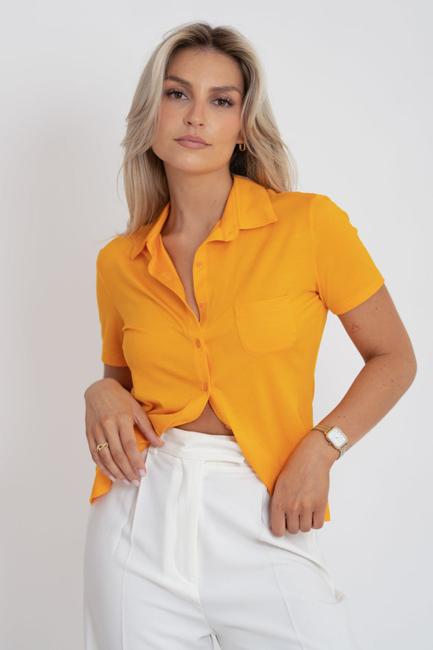 Alice Short Sleeve Shirt Orange