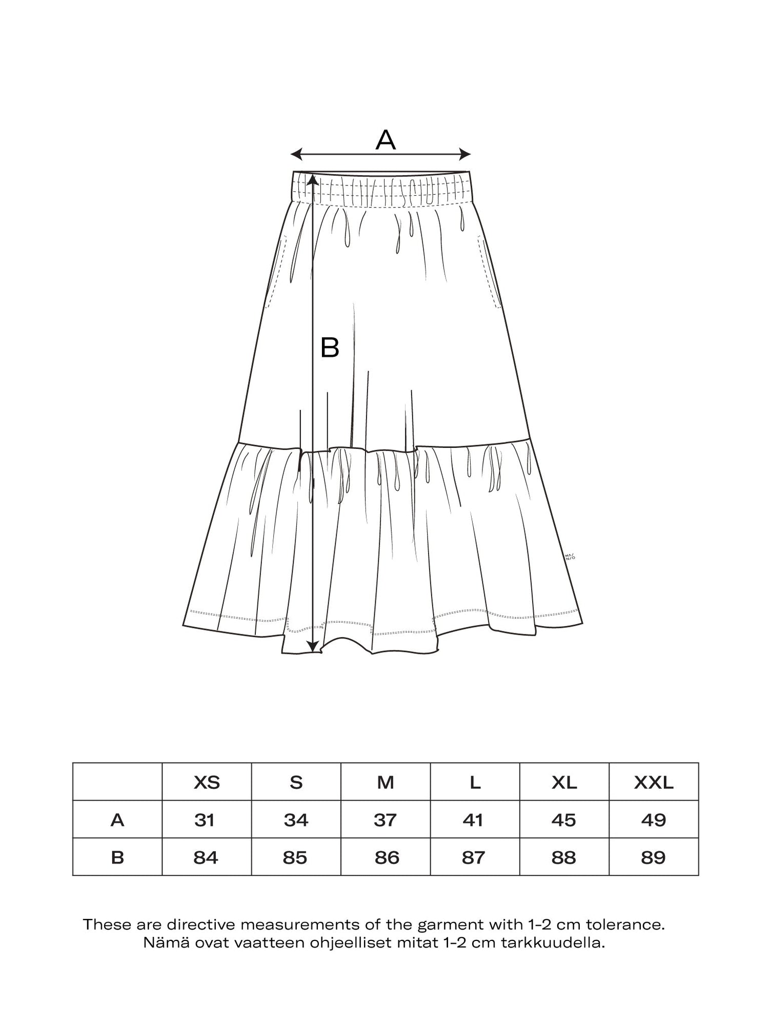 Women's Peach Botania Muslin Skirt