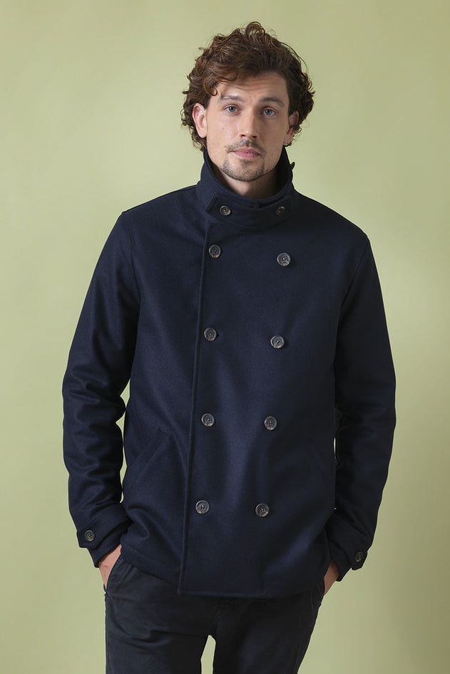 Achab Recycled Wool Peacoat