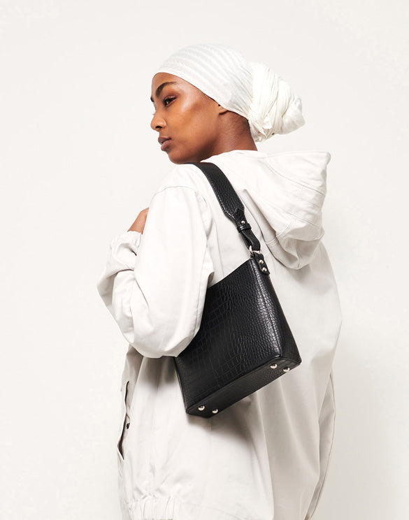 HVISK - Amble Bag Croco Small Black