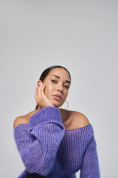 The Brigitte Sweater Purple