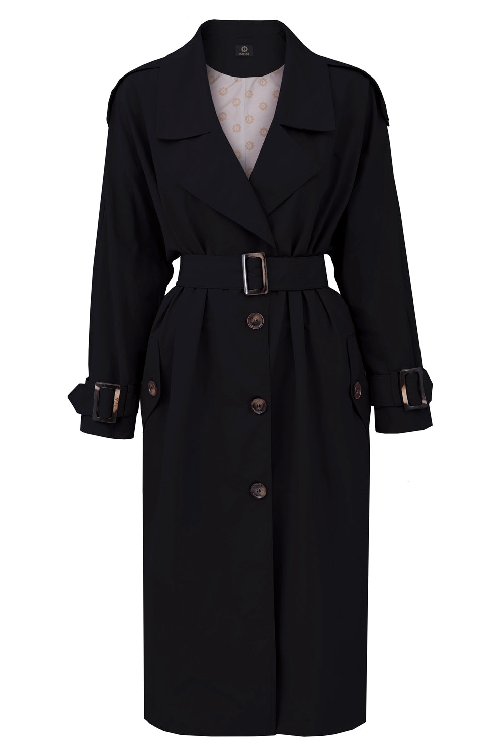 Oversized Trench Coat Black