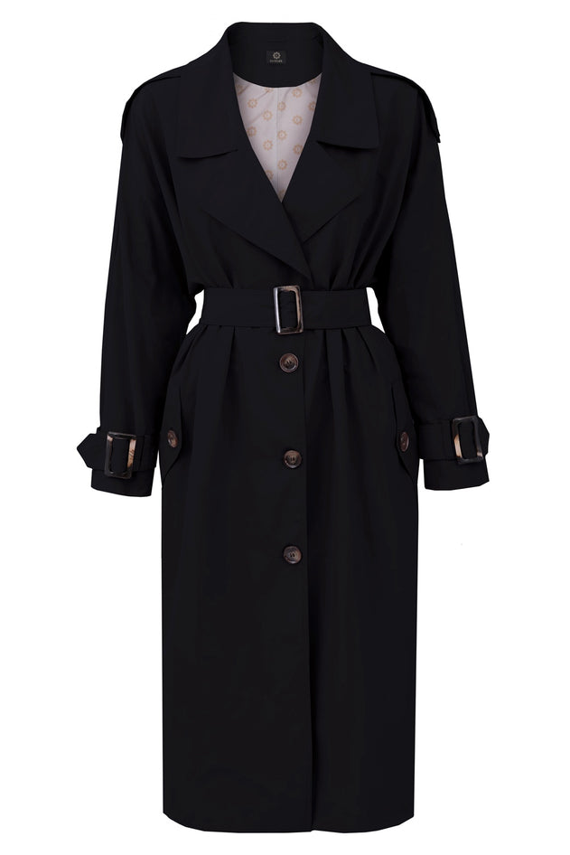 Oversized Trench Coat Black