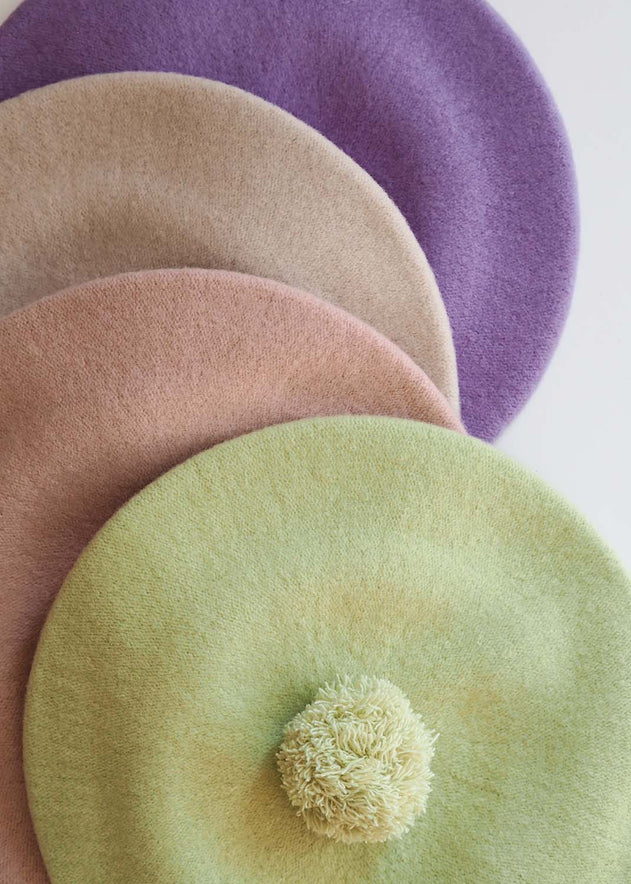 Pom Pom Beret Light Green