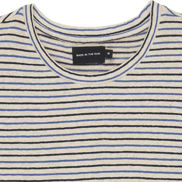 Esteban T-Shirt Striped Beige/Blue
