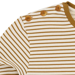 Inigo Sweatshirt Striped White/Brown