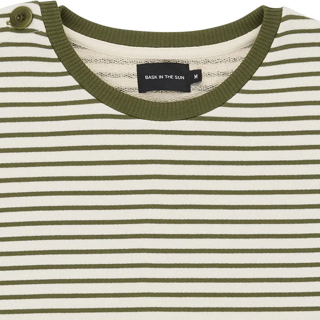 Inigo Sweatshirt Striped Green/White