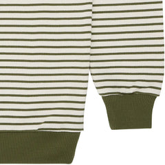 Inigo Sweatshirt Striped Green/White