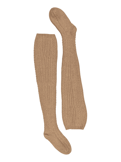 Wool Long Socks Beige