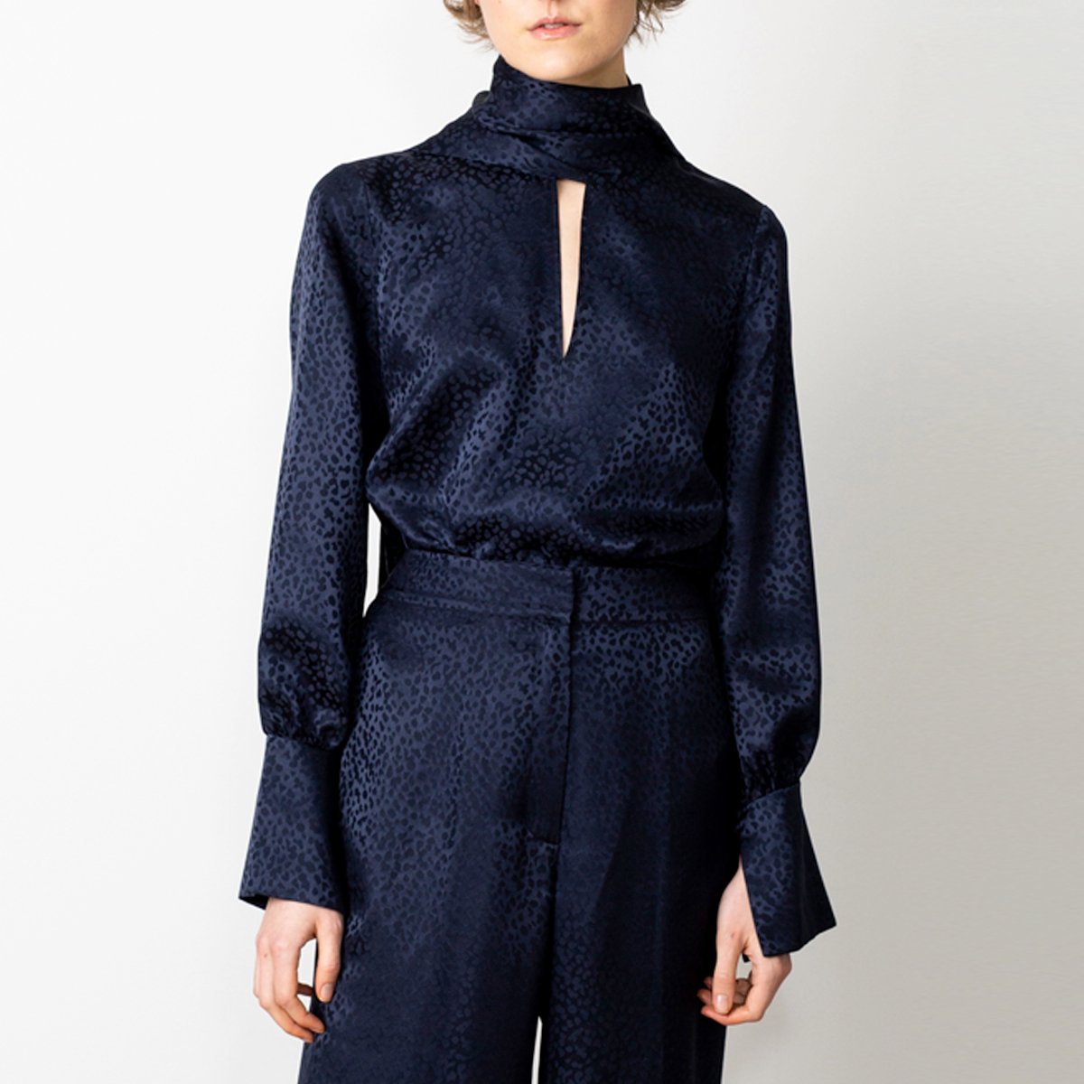 Bow Tie Blouse Navy