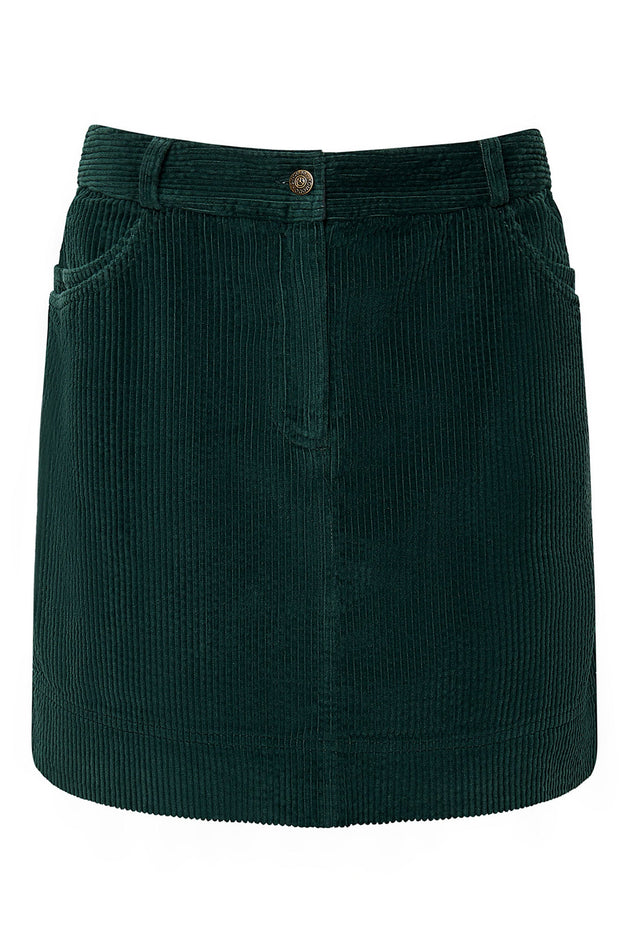 Leoni Cotton Cord Miniskirt Soft Ivy