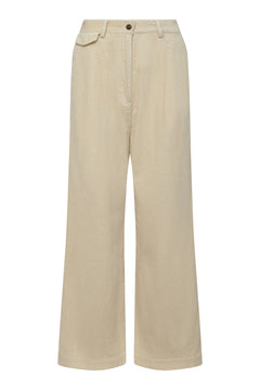 Tiger Cotton Cord Trouser Winter White