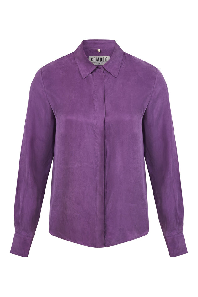 Kenji Shirt Cupro Purple