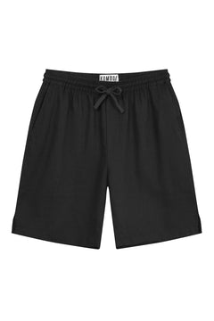 Jerry Organic Linen Shorts Black
