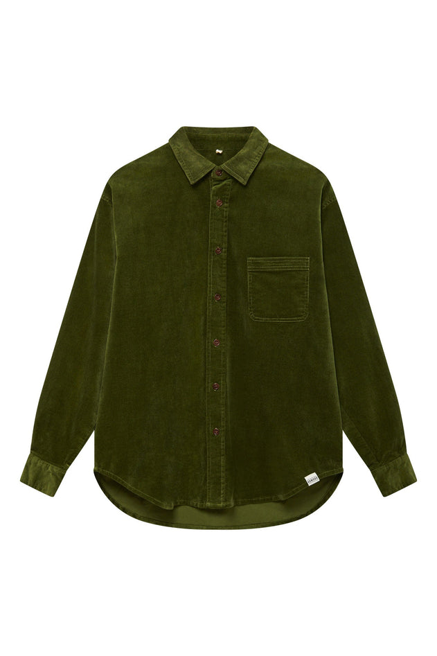 Abel Organic Cotton Cord Shirt Pine Green