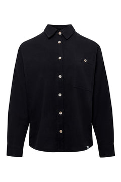 Hanako Cotton Seersucker Shirt Black
