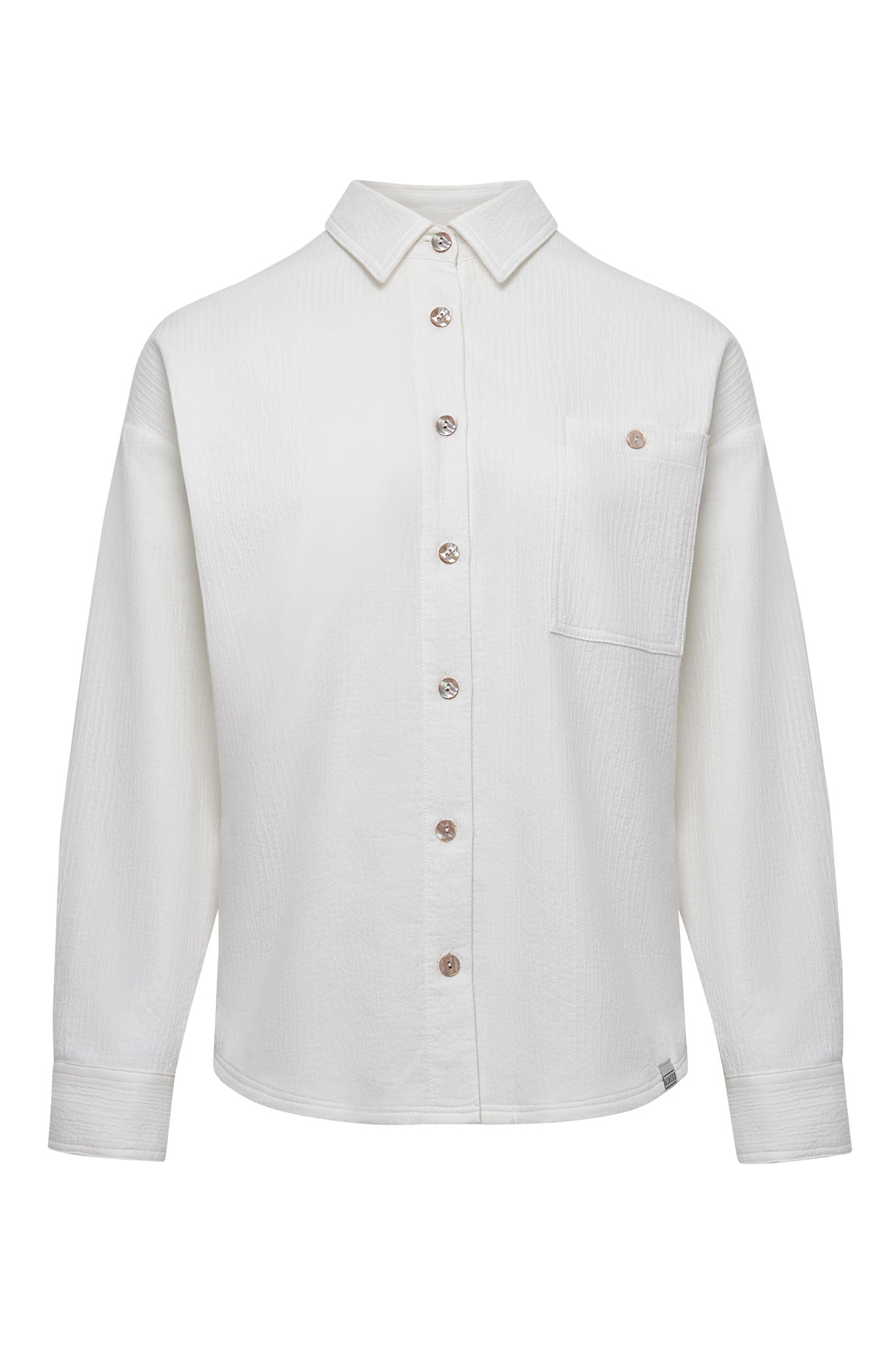 Hanako Cotton Seersucker Shirt White