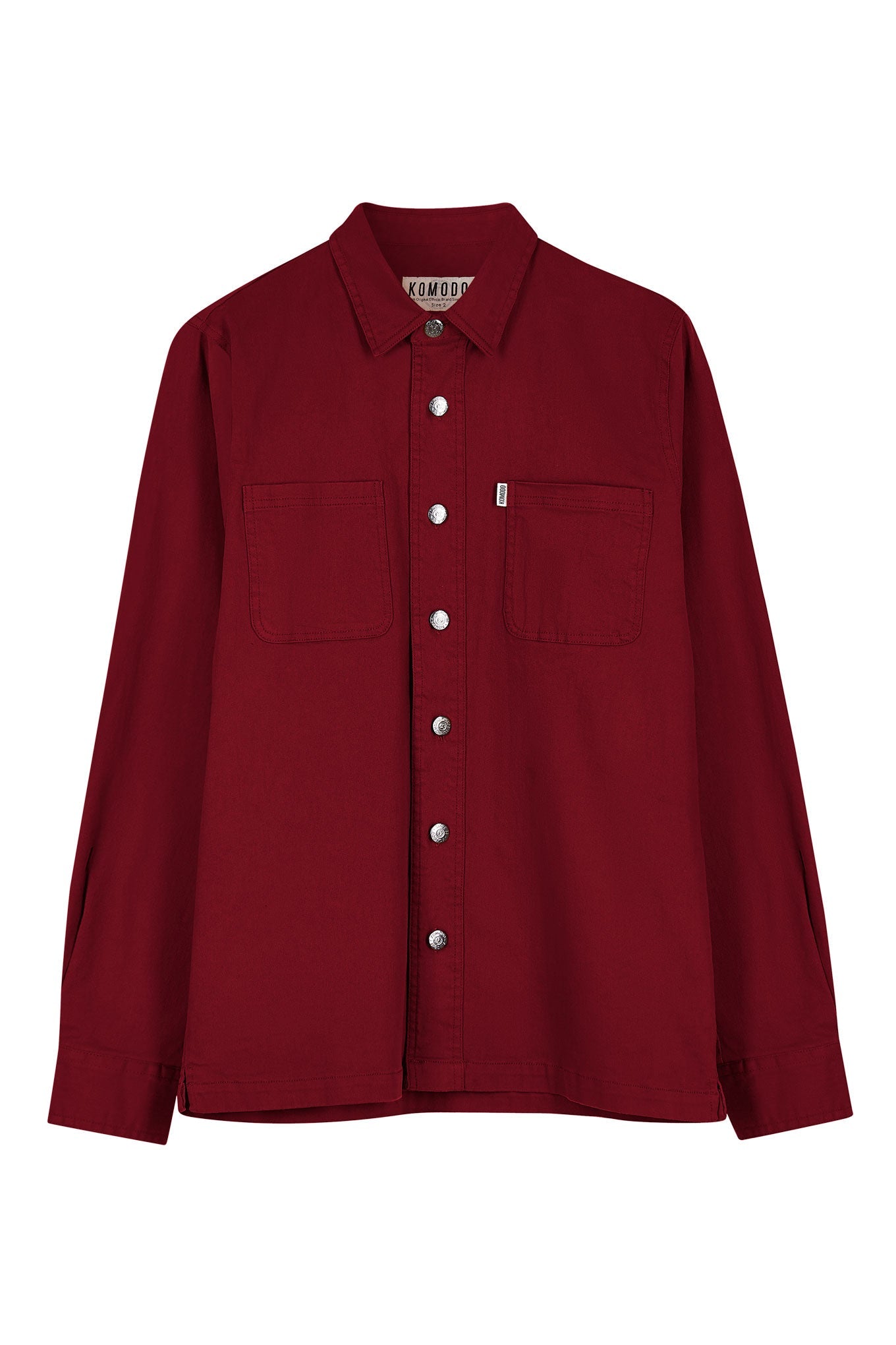Jean Cotton Overshirt Wine Red