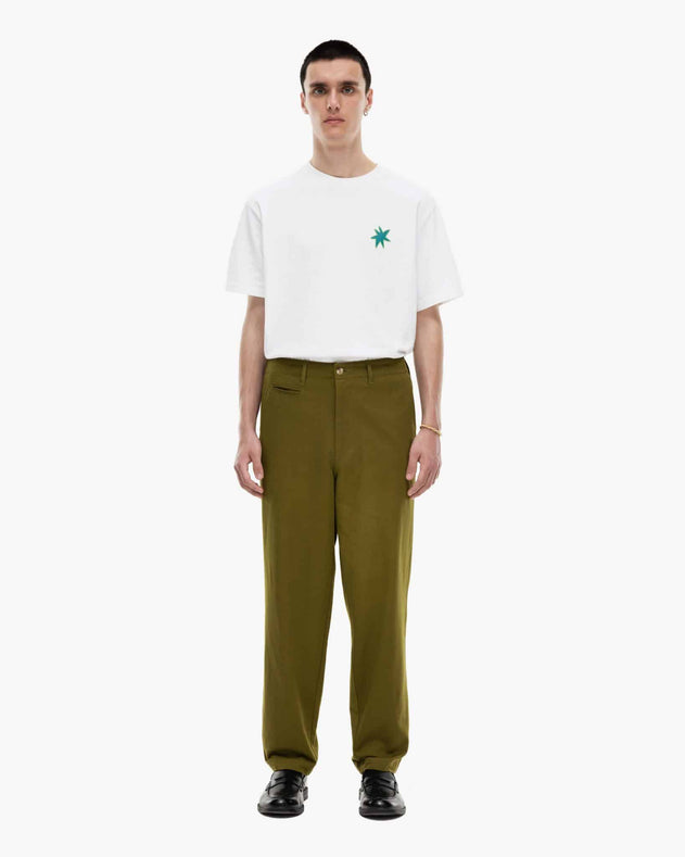Hockney Cotton Trousers Khaki