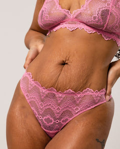 Lace Thong Candy Pink