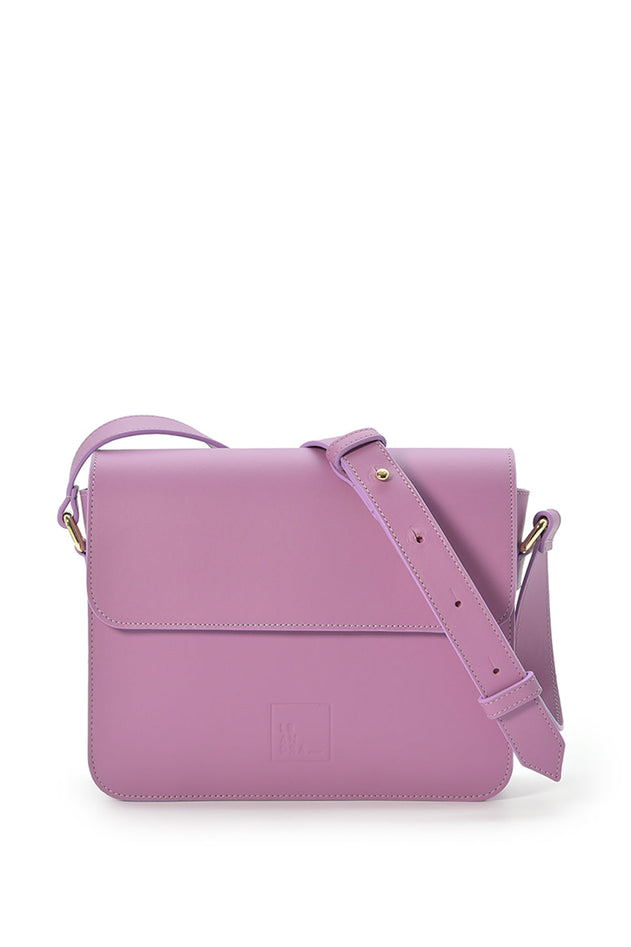 Squere Leather Shoulder Bag Mauve