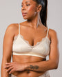 UNDERSTATEMENT - Satin Lace Triangle Bralette Cream, image no.5