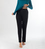 CASAGiN - High Waist Lounge Pants Natural Fabric Black, image no.2
