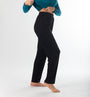 CASAGiN - High Waist Lounge Pants Natural Fabric Black, image no.1