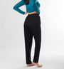 CASAGiN - High Waist Lounge Pants Natural Fabric Black, image no.3