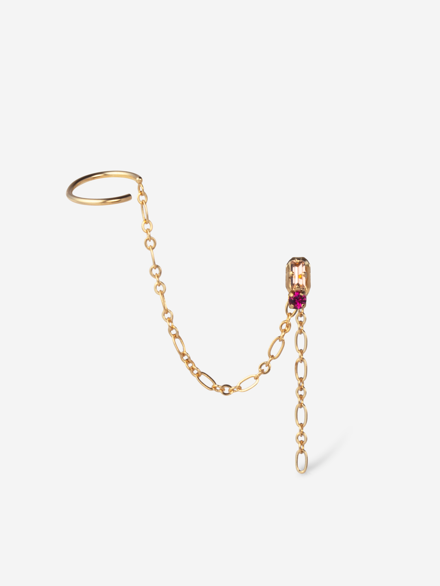 Cesar Single Chain Earcuff Nude