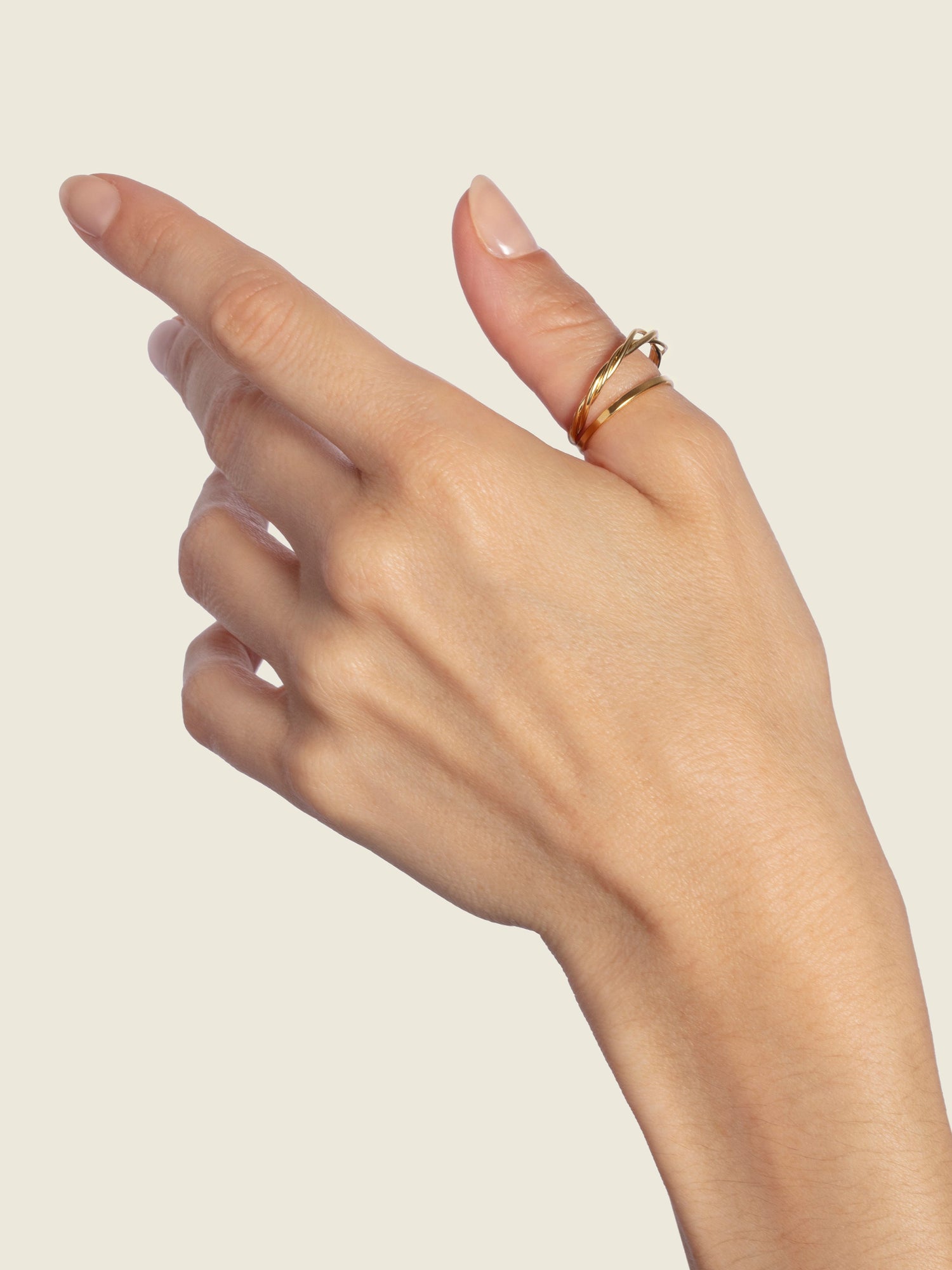 Clovis Double Ring Gold