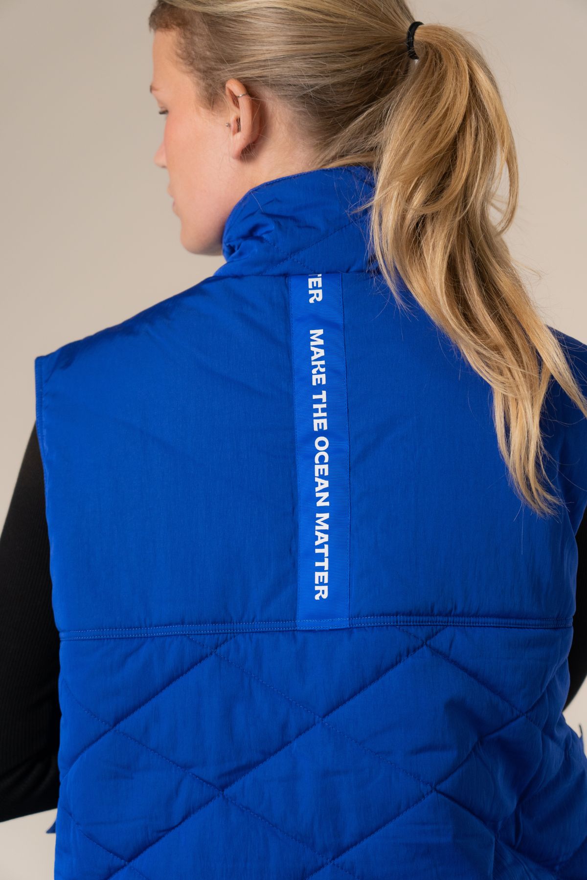 Coast Recycled Quilted Vest Cartel Blue