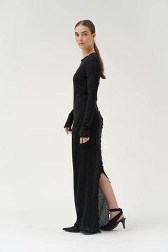 Column Dress Black