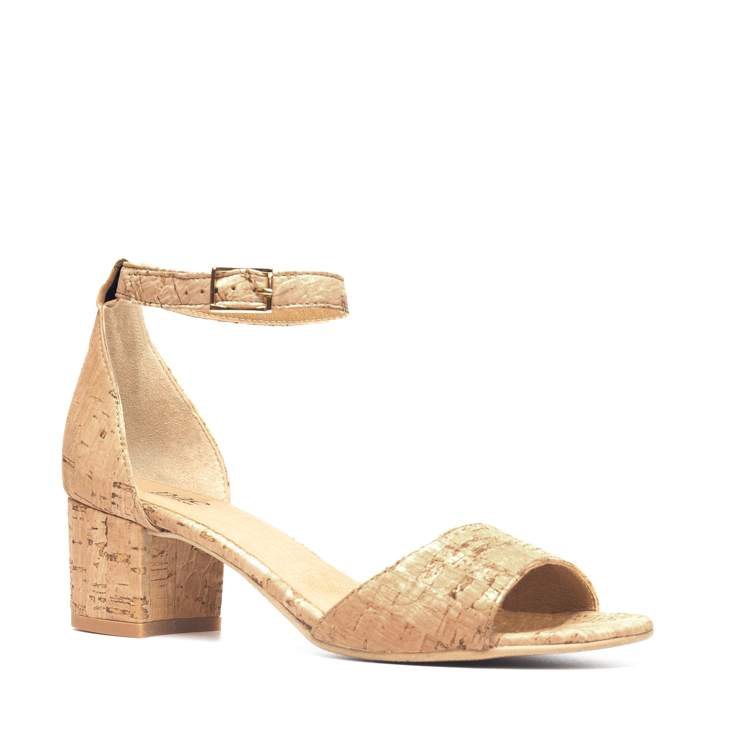 Cora Cork Mid-Heel Sandals Brown