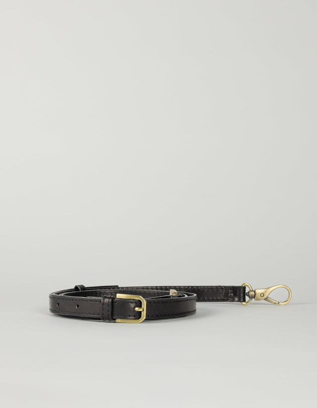 Crossbody Strap Black Classic Leather