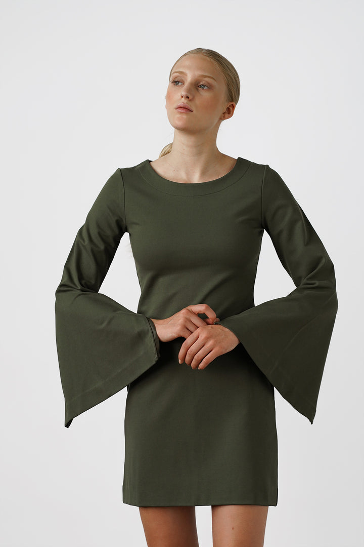 RESIDUS - Cyril Dress Forest Green