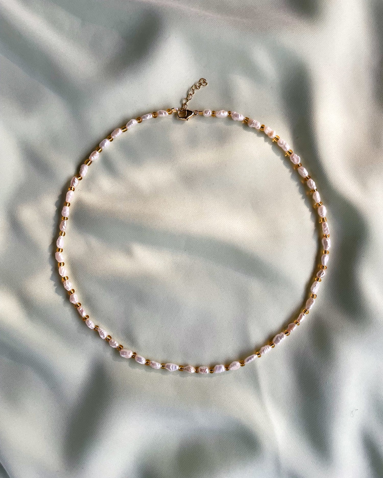 NAKU Jewellery Yari Pearls Necklace White/Gold