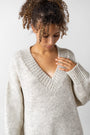  - Oda Knitted V-Neck Sand Melange, image no.1