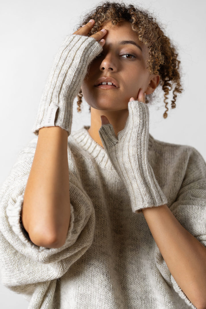 RESIDUS - Tir Knitted Gloves Sand Melange
