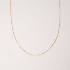 Bold Plain Necklace Solid Gold