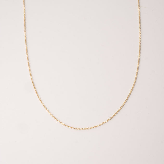 Bold Plain Necklace Solid Gold