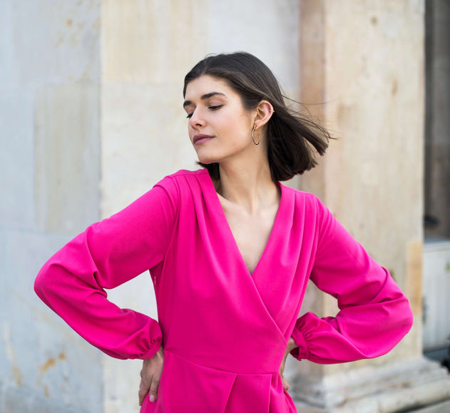 Luna Raspberry Dress