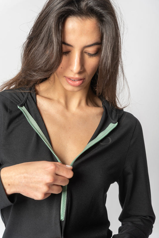 Jumpsuit With Hood Black