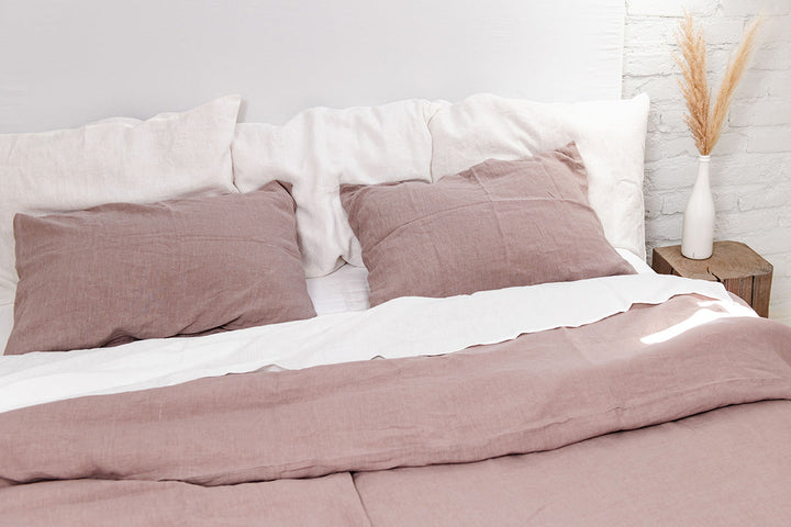 AmourLinen - Linen Pillowcase Rosy Brown
