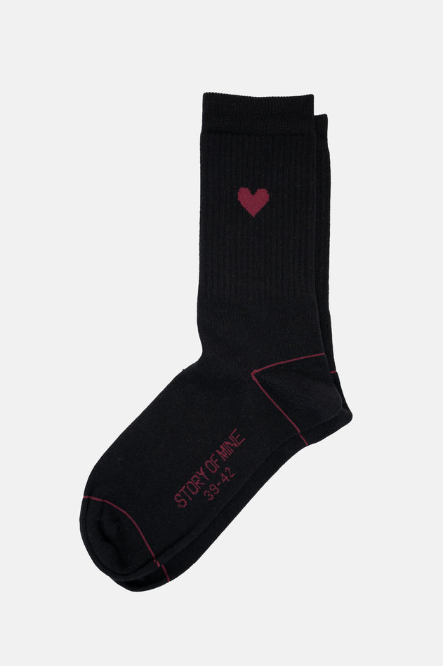 Heart Socks Black