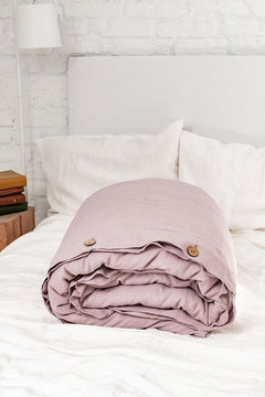 Linen Duvet Cover Dusty Rose