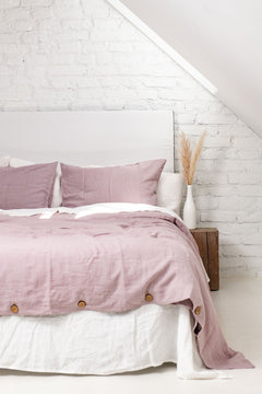 Linen Bedding Set Dusty Rose