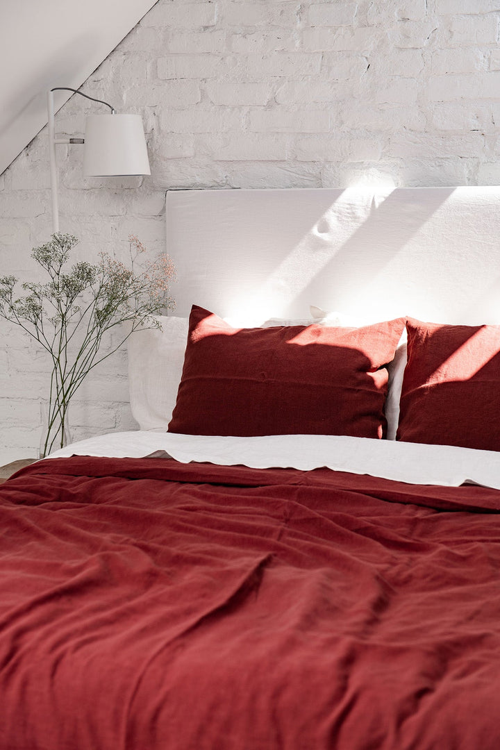 AmourLinen - Linen Pillowcase Terracotta