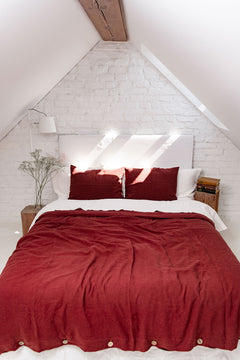 Linen Duvet Cover Terracotta